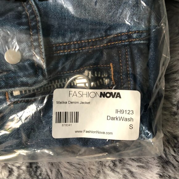 Malika Moto Denim Jacket - Dark Wash NWT | Women’s Sizes | 100% Cotton - Picture 6 of 6